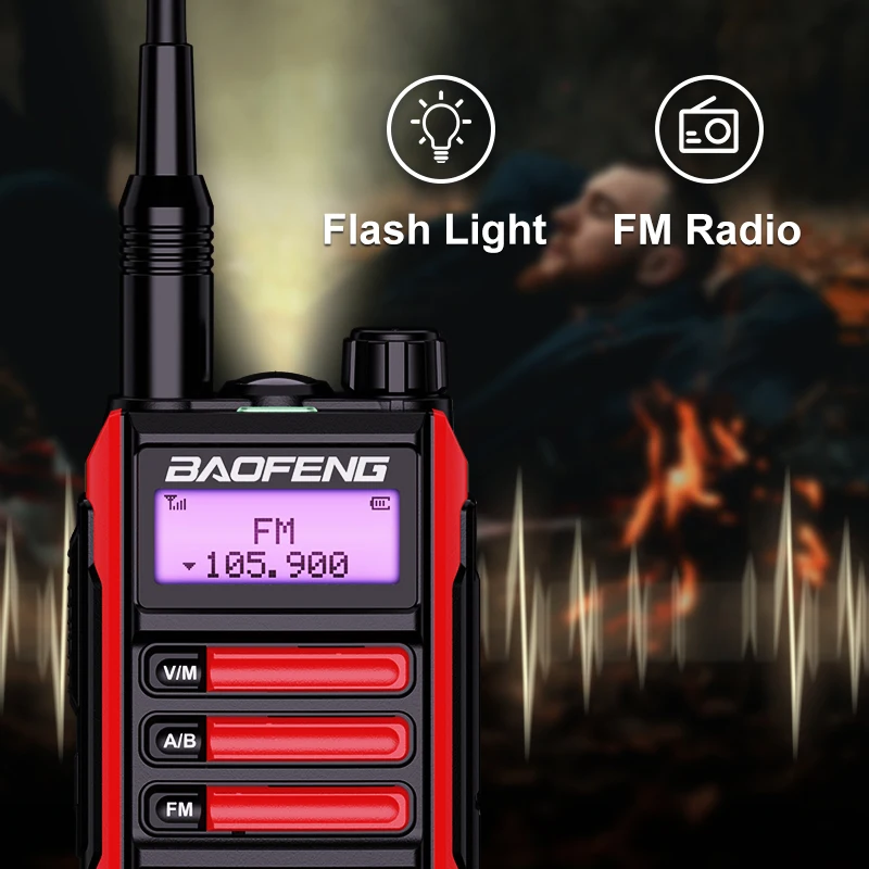2022 baofeng uv 16 waterproof walkie talkie high power 30km max long range vhf uhf upgrade of bf uv 5r two way cb ham radio uv16 free global shipping