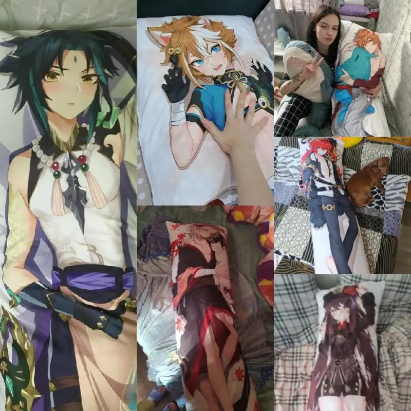 Anime Genshin Impact Dakimakura Kaedehara Kazuha Xiao Tartaglia Hugging Body Pillowcase Dakimakura Double-sided Pillowcase