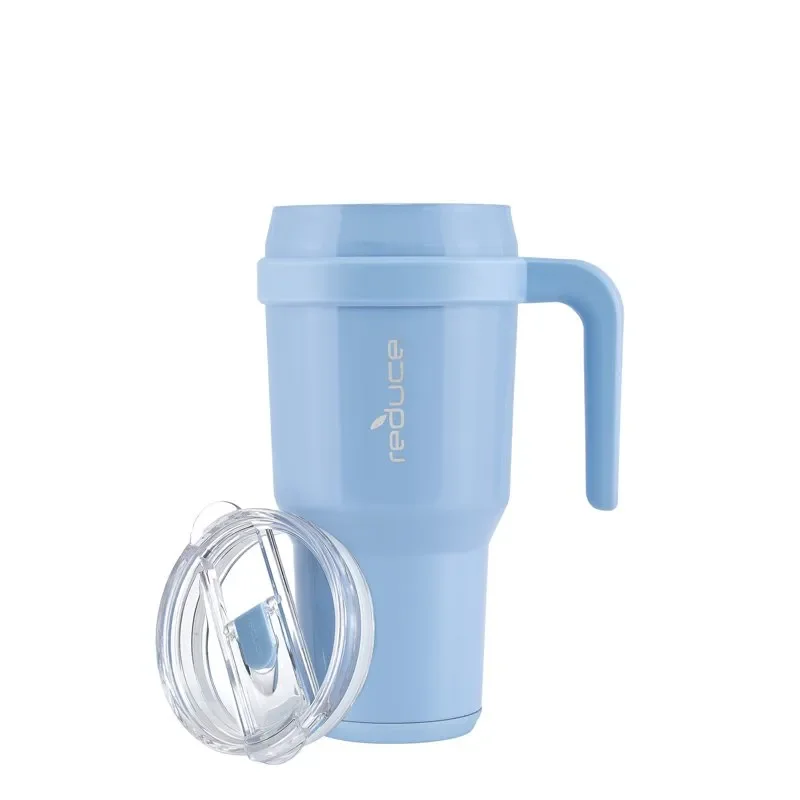 

Enjoy Exquisite Glacier Opaque Glossy 40 fl oz. Insulated Stainless Steel Cold Tumbler Mug with 3 Way Spill-Proof Lid, Comfortab