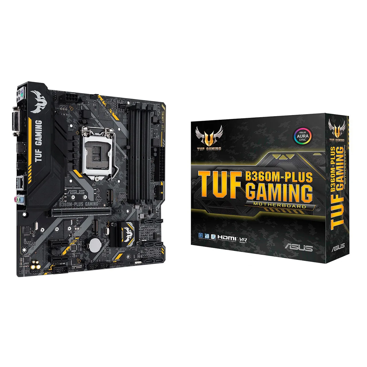 

Asus TUF B360 PLUS Gaming Motherboard LGA1151 4x DDR4 Max 64GB RAM Intel B360 chipset ATX HDMI SATA3 M2 DVI Original