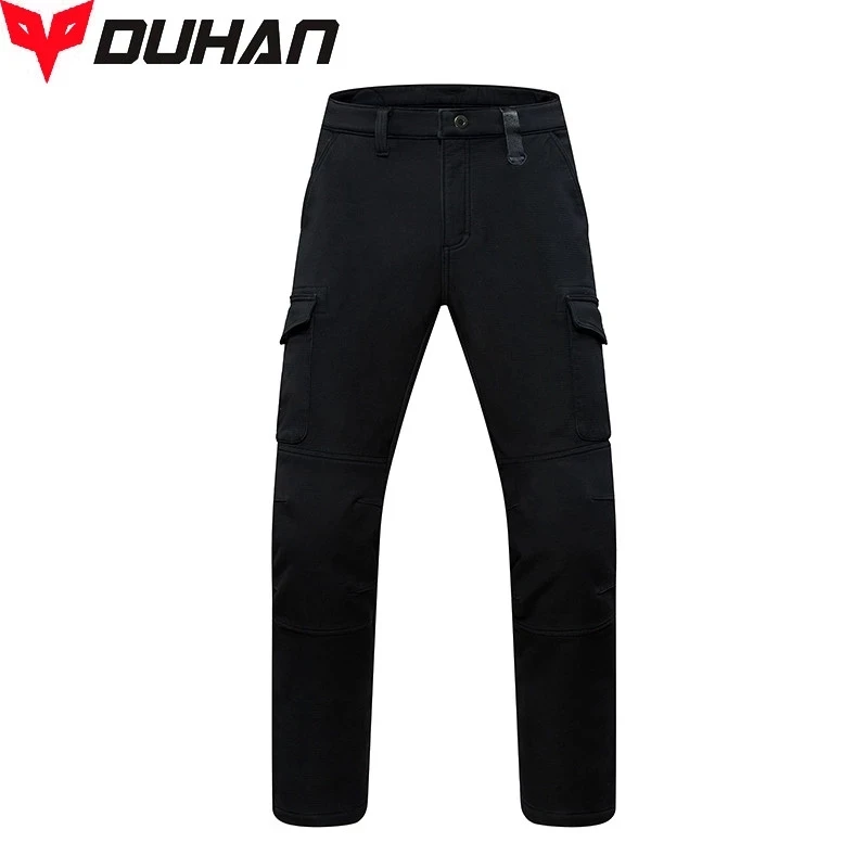 

DUHAN New Autumn winter Motorcycle Riding Pants Men's Casual overalls pant Trousers Comfortable Warm racing pants