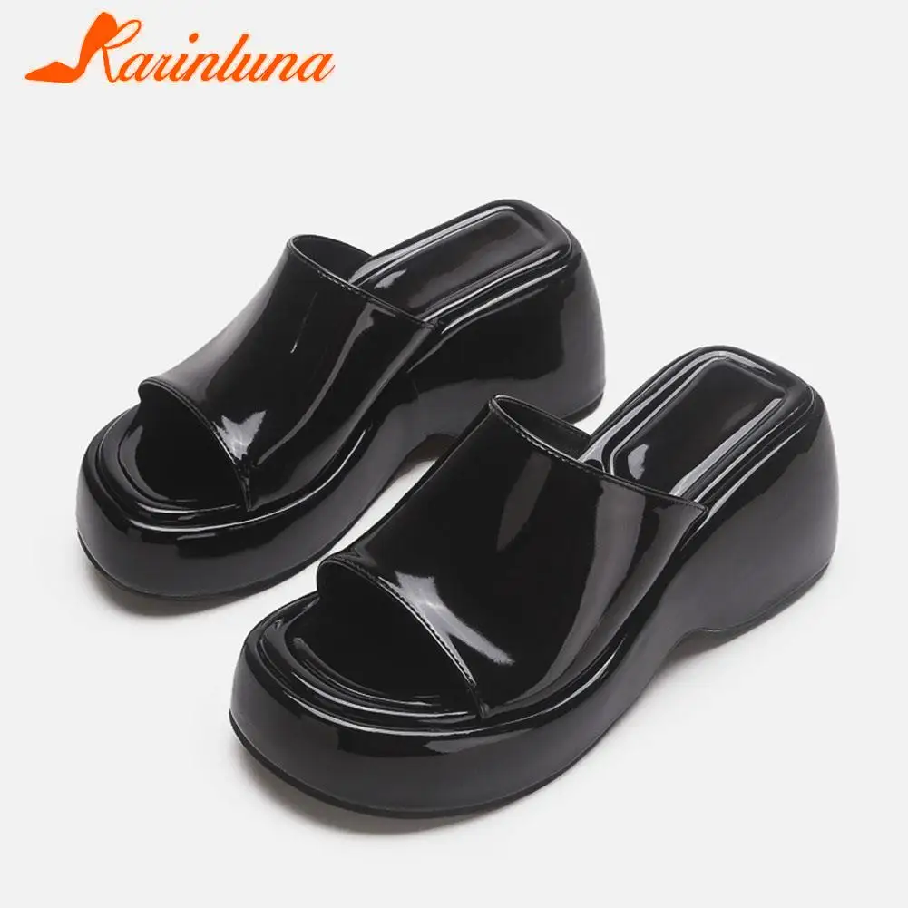 New Fashion Brand Women's Slippers 2023 Wedge High Heeled Sandals European Style Simply Casual Comfy Walking Slippers summer