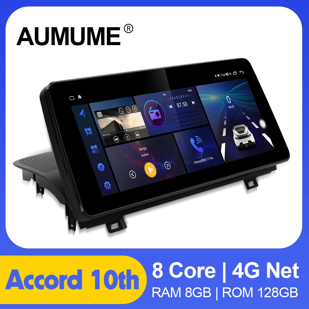 

AUMUME 12.3 Inch Android 10 Car Multimedia Radio Player For HONDA ACCORD 10th Generation 2018-Stereo 1920*720P 4G 8 Core Carplay