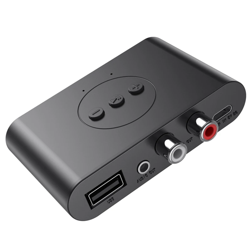 

Bluetooth 5.0 Audio Receiver U Disk RCA 3.5Mm AUX Jack Stereo Wireless Adapter For Speaker Car Audio Transmitter