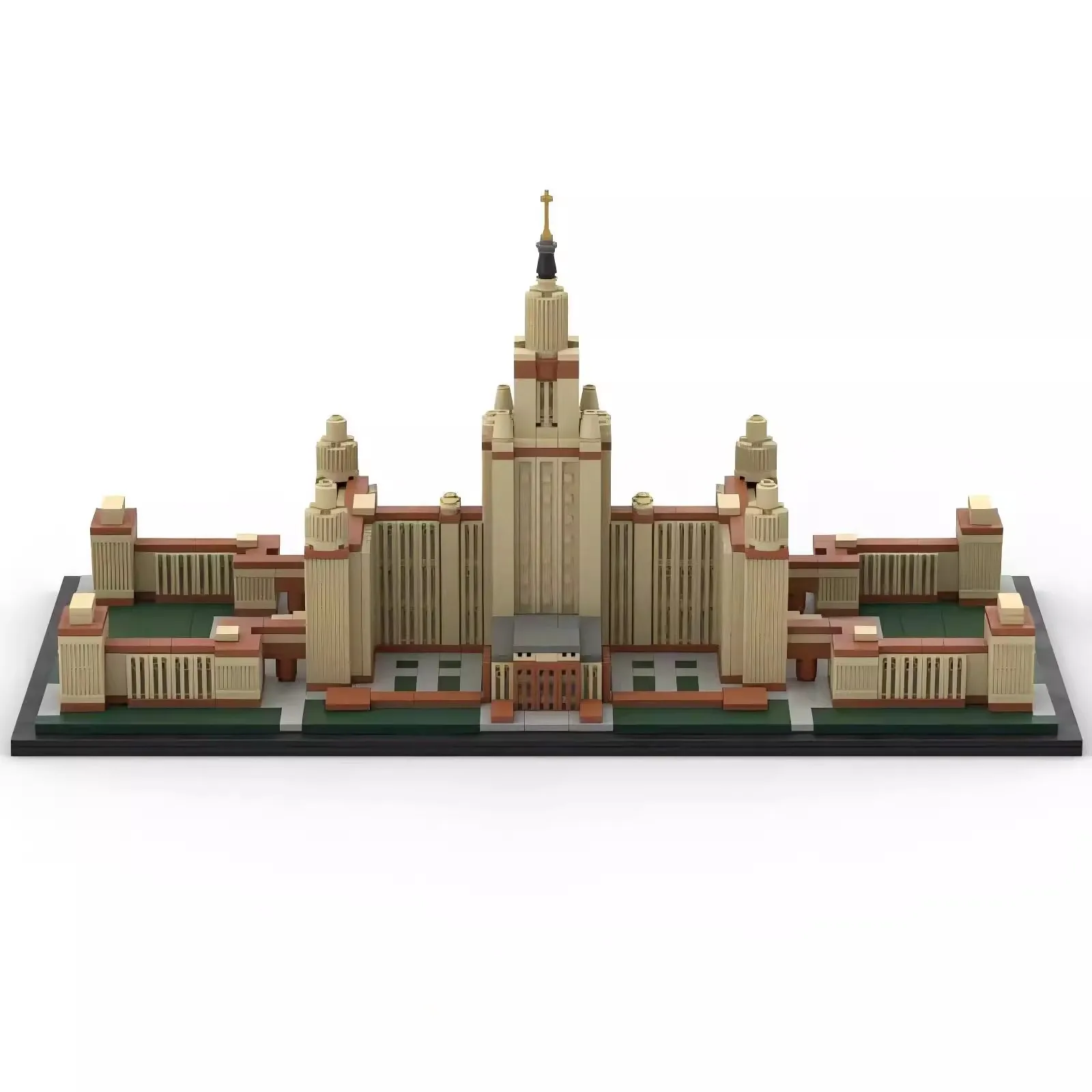 Фото Брелинк MOC Дом Ломоносов Москва Государственный Университет Город Skyline Архитектура Вид на улицу Наборы строительных блоков Игрушки Подарок для взрослых №2