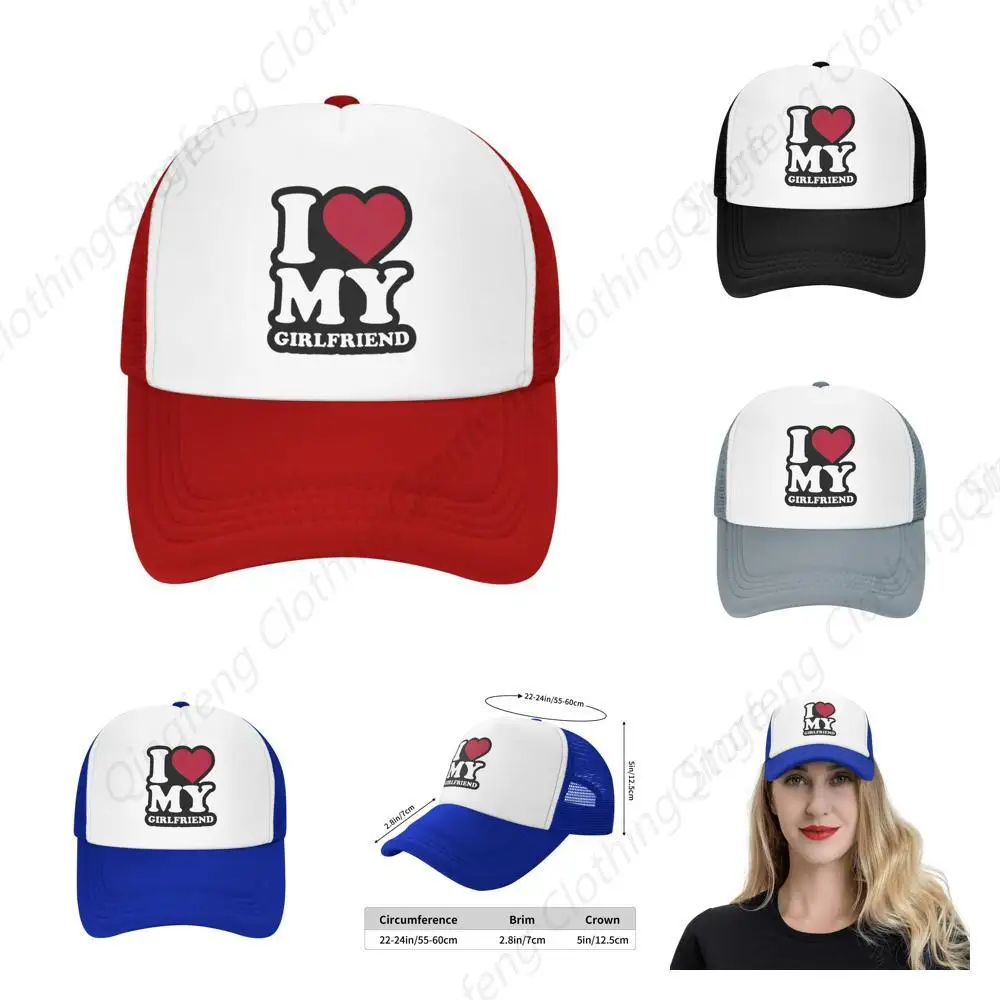 Шапки Я люблю свою подругу бейсболка унисекс регулируемая модная сетчатая шляпа