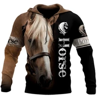 drop shipping autumn hoodies beautiful horse 3d printed mens sweatshirt unisex streetwear zipper pullover casual jacket