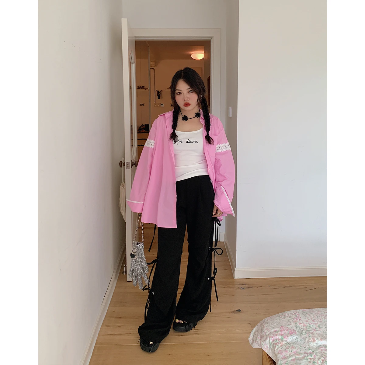 Кружевная рубашка Jinda в стиле пэчворк женская осенняя одежда с длинным рукавом