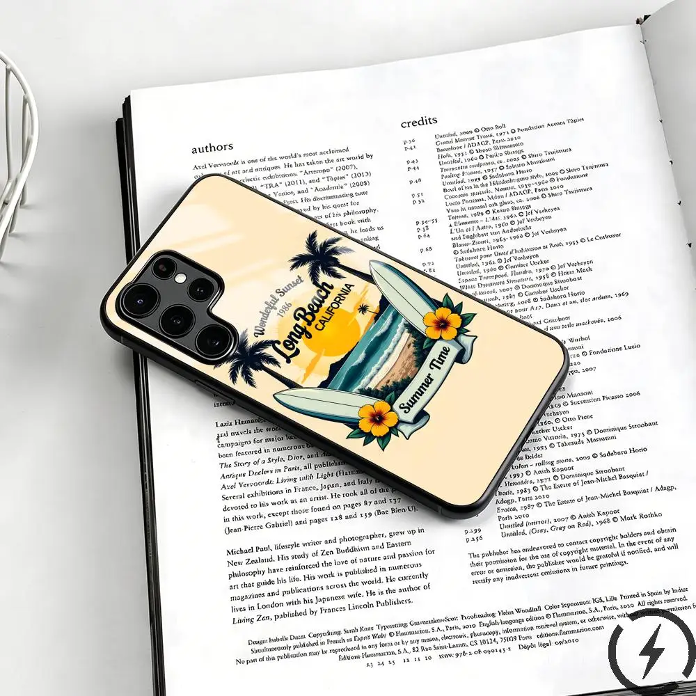 Фото Модный чехол для телефона с горным принтом для Samsung S26 S25 S24 S23 S22 S21 S20 Plus Ultra Note20, стеклянный магнитный чехол №5