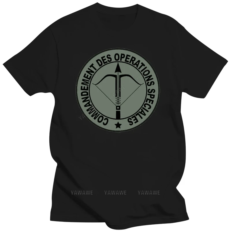 Для мужчин крутая футболка T-SHIRT &ampquot COS recto verso - Commandement des operations specials Летняя RPIMa GCP