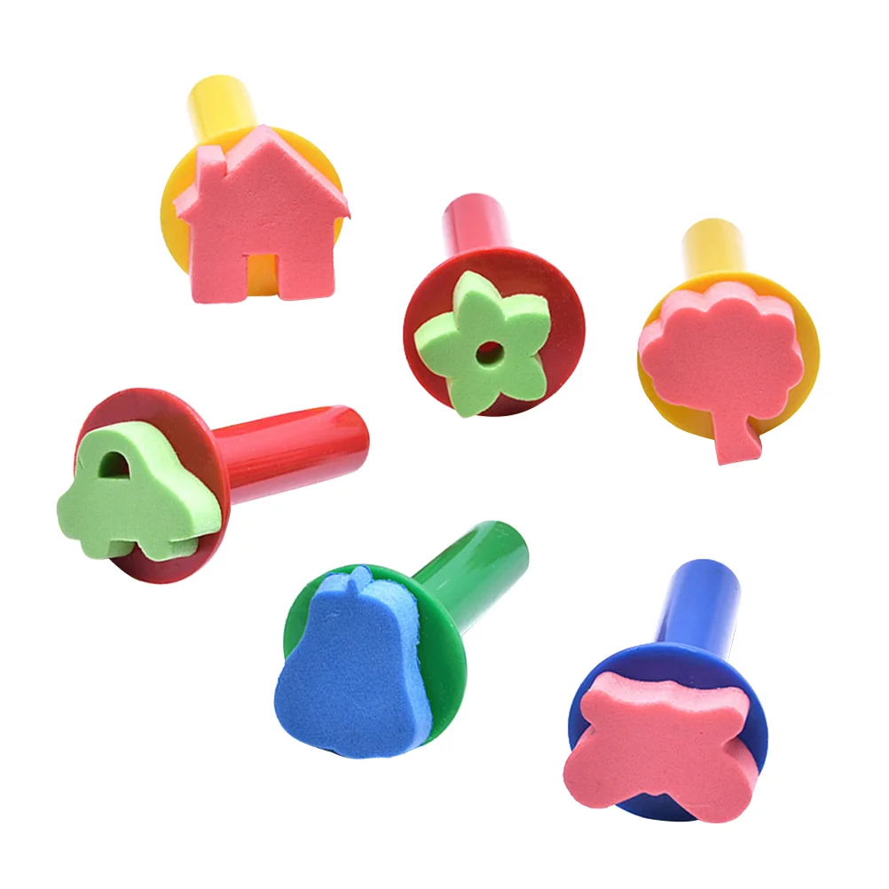 

6 Pcs Toys Children Foam Brush Kids Painting Toys Toddlers Boys Sponge Brush Toddler Suit