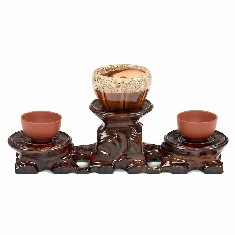 

Solid Wood Stand Home Decor Craft Stand Display Rack Zen Buddha Statue Incense Burner Teapot Base Flower Pot Shelves Plant Stand