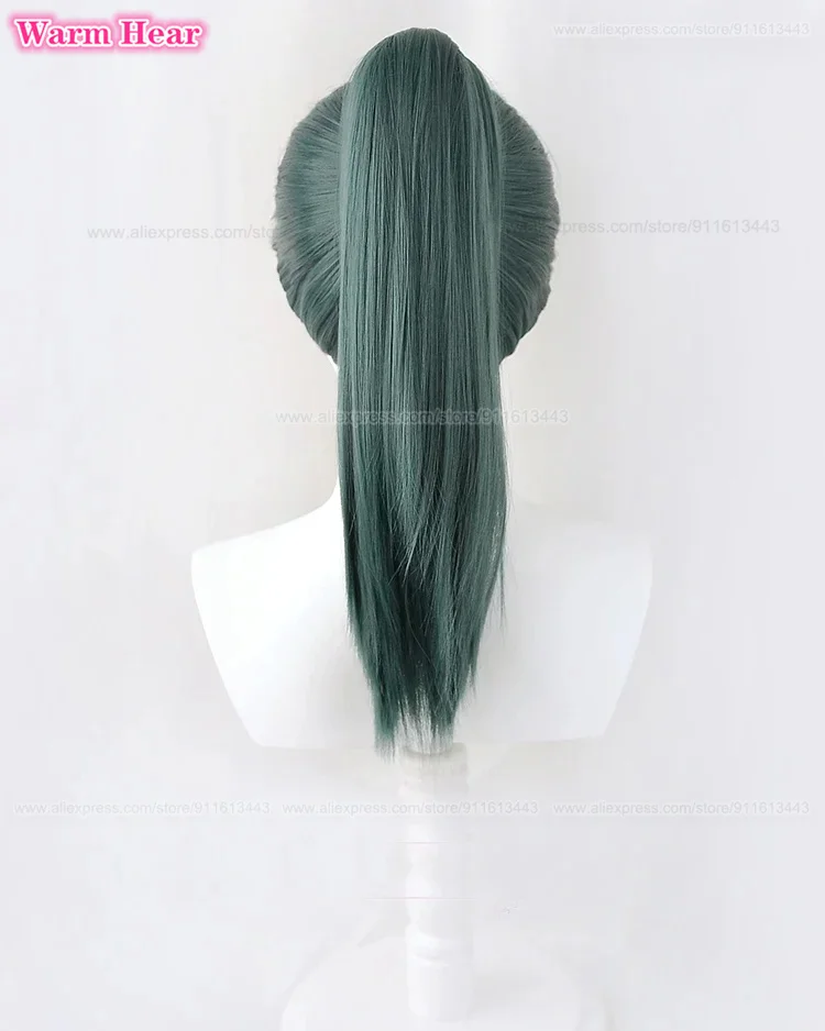 Синтетический парик Маки Зенин длинный 60 см рождественский темно-зеленый