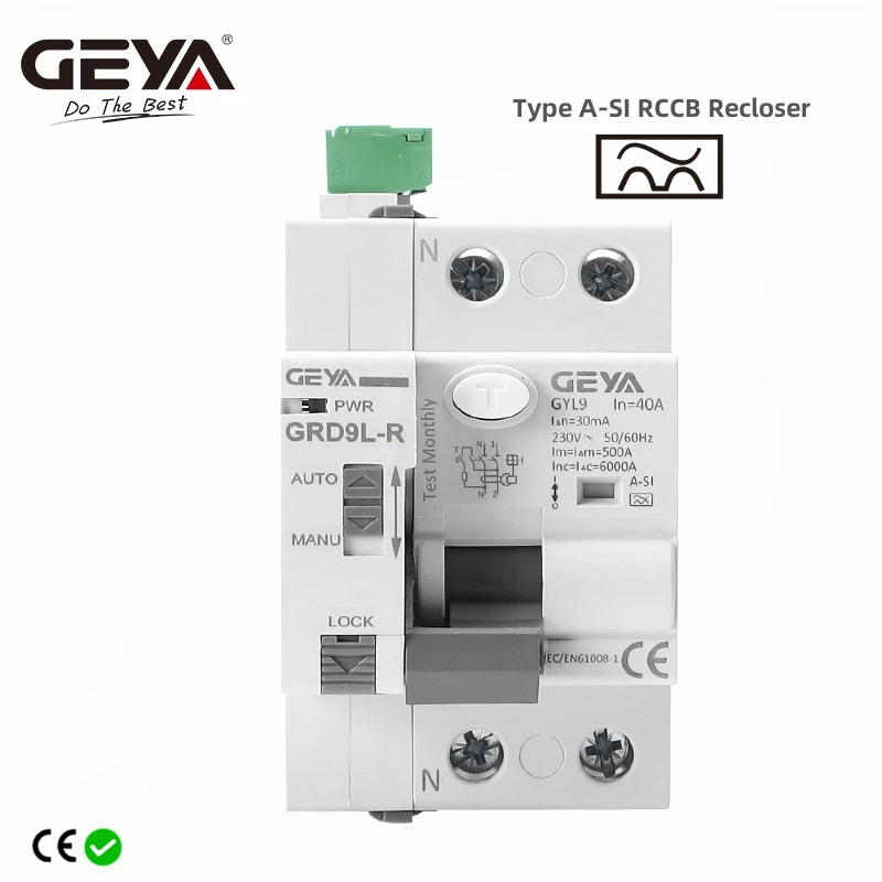 GEYA GRD9L-R с GYL9 типа A-SI автоматические переключения цепи утечки 2P 4P 40A 63a 30 мА RCD электромагнитные