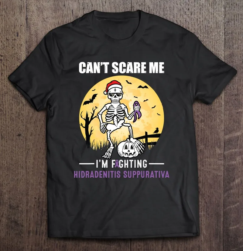 

Can't Scare Me Hidradenitis Suppurativa Awareness Halloween T Shirt For Men Tshirts For Men Blouse T-Shirt Tshirt Mens Clothes