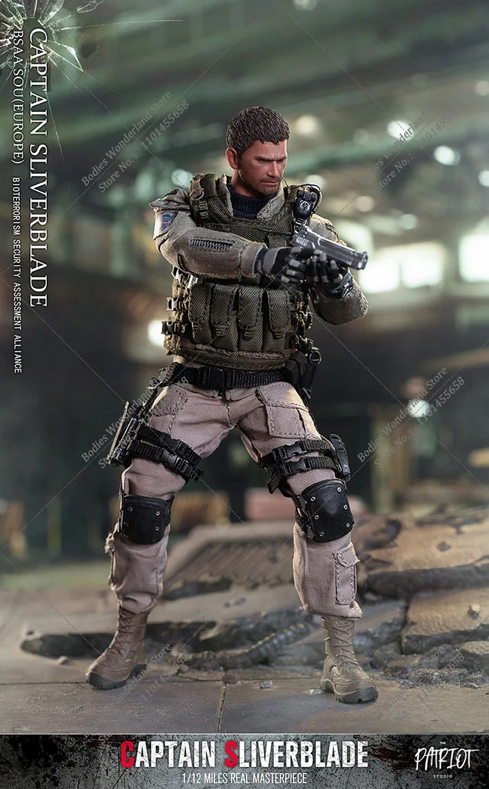 В наличии Deluxe Edition масштаб 1/12 Patriot studio CAPTAIN SLIVERBLADE BSAA Крис Редфилд 6-дюймовая