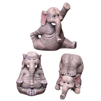 yoga elephant statue cute elephant figurine doing yoga sports home living room bedroom crafts lucky elephant decoration