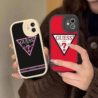 luxury brand design guess phone case hard leather phone case for iphone 11 12 13 pro max 8 7 plus x xr xs coque
