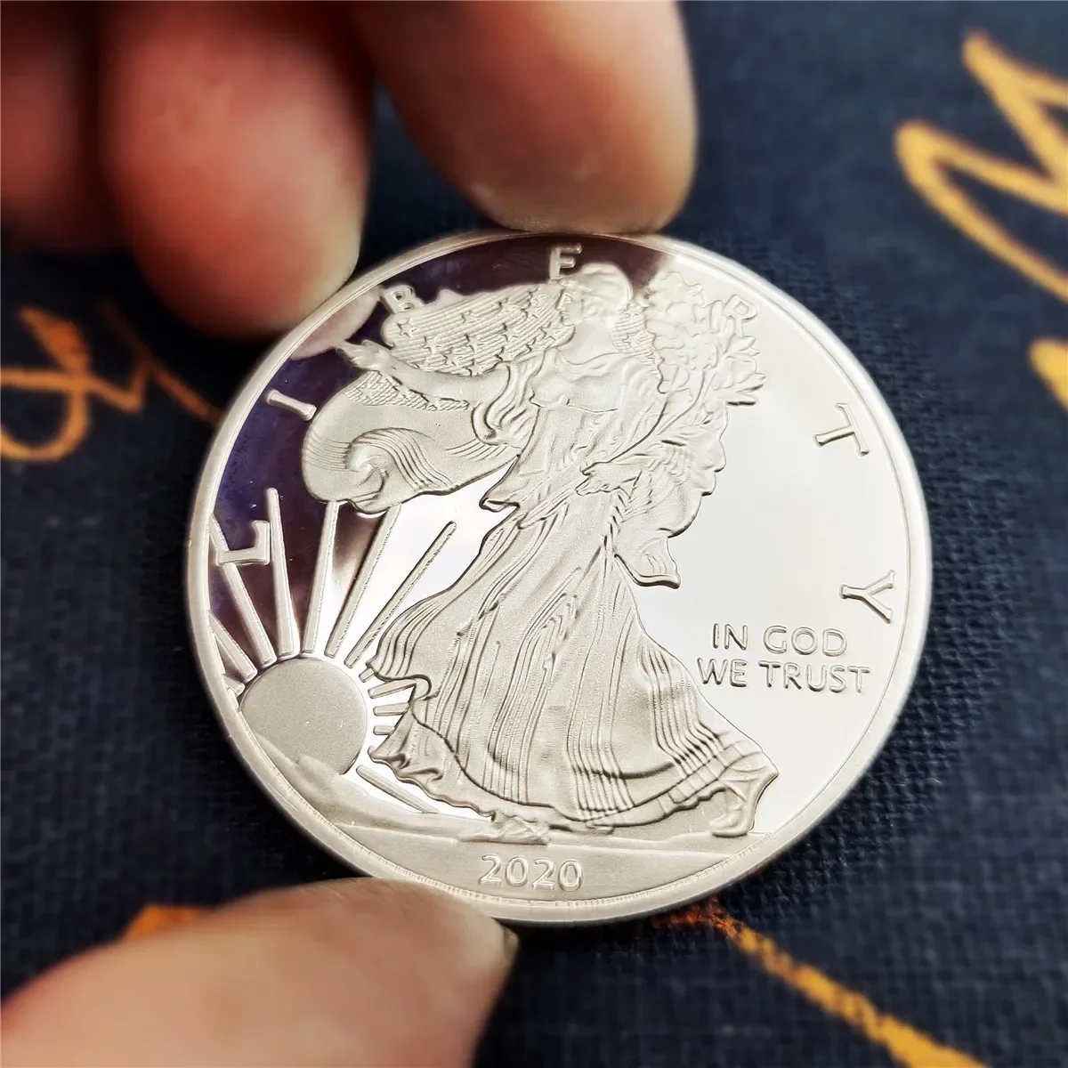 

American Statue of Liberty Eagle Coin Silver plated Commemorative Coin Collection new Gift home decoration