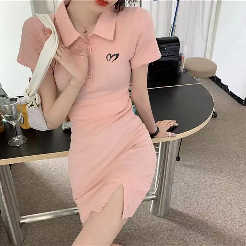 Golf Women's 2023 Spring And Summer Skirt Small Sexy Skirt Polo Neck Slimming Show Gray Bag Buttock Dress