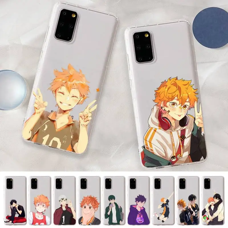 

FHNBLJ Haikyuu Phone Case for Samsung S20 S10 lite S21 plus for Redmi Note8 9pro for Huawei P20 Clear Case