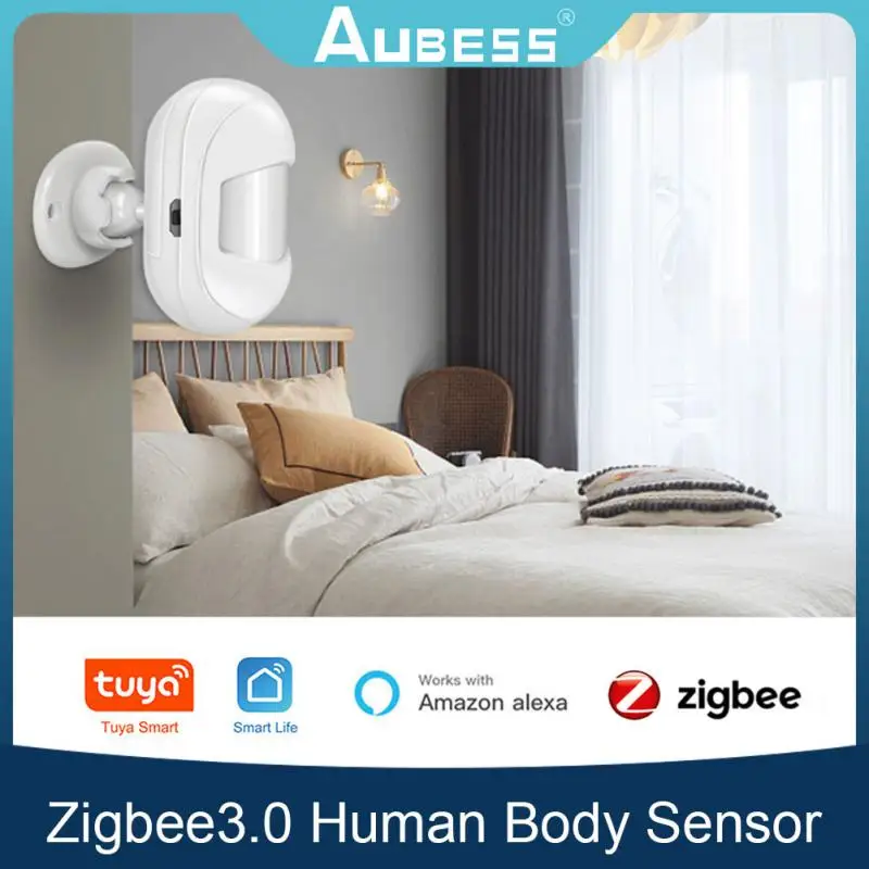 

Датчик движения Tuya ZigBee 3,0, инфракрасный беспроводной детектор человеческого тела, совместимый с Google Home Alexa