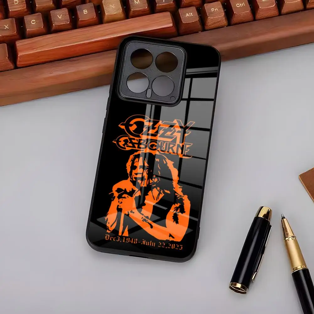 Фото Чехол для телефона Singer O-ozzy Osbourne для Xiaomi 17 15 14 13 T Pro Ultra Redmi 15 14 Pro Plus 4G 5G A7, стеклянный чехол №5