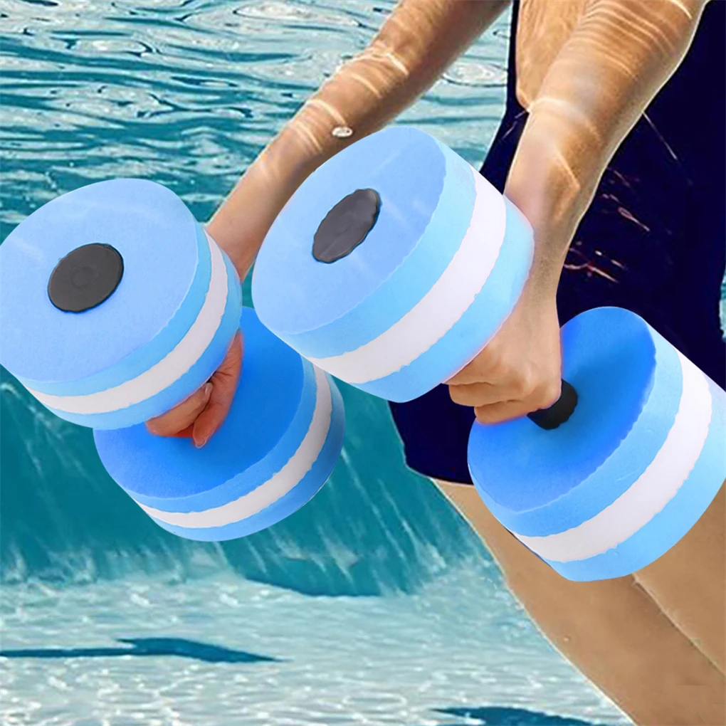 

1 Pair Water Aerobics Dumbbell Aquatic Float EVA Elastic Barbell Aqua Fitness Dumbbell Pool Swimming Yoga Exercise Accessory