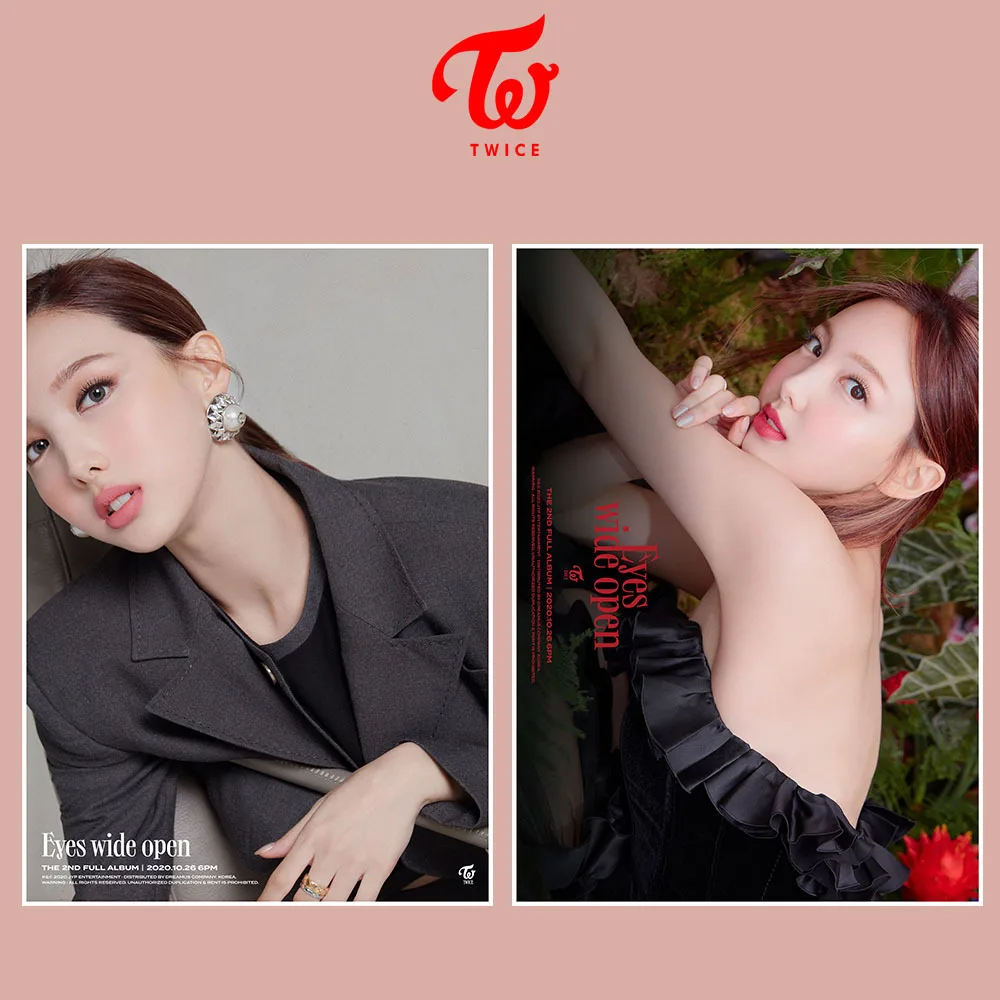 

KPOP TWICE Yes Wide Open Poster New Album HD Photo Home Decor Sticker Painting Korean Group Wall Stickers Fans Gifts
