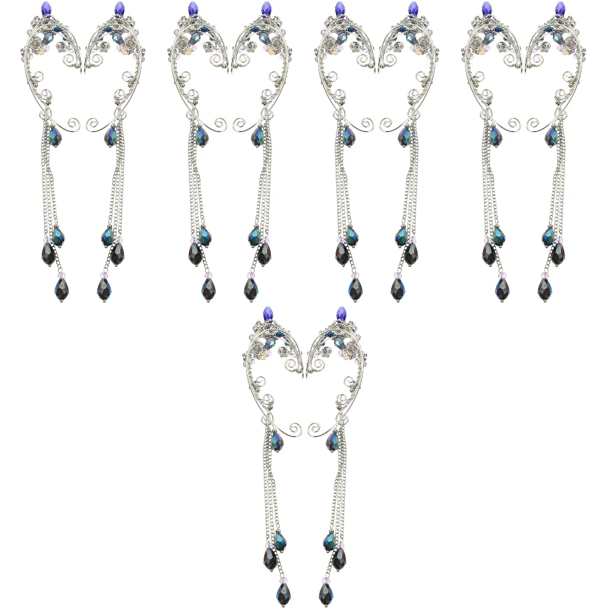 

Женские серьги-клипсы с кисточками Elf