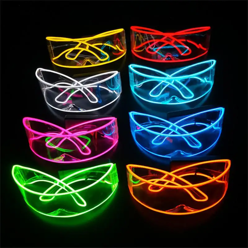 

В наличии семь цветов, беспроводные светящиеся очки со светодиодной подсветкой, очки со светодиодной подсветкой, неоновые мерцающие очки, ф...