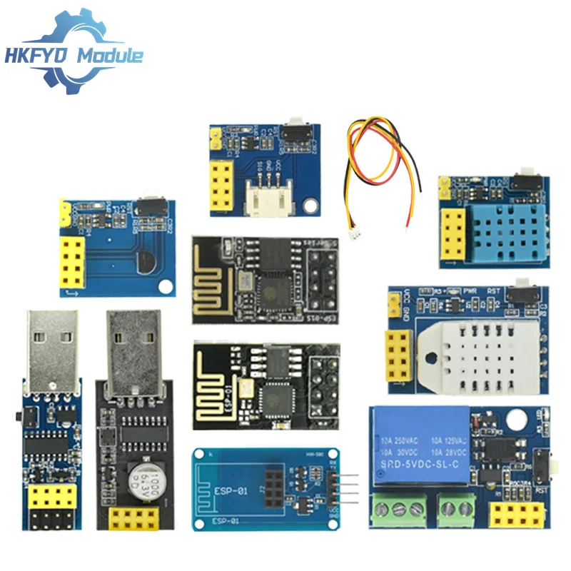 ESP8266 Wifi беспроводной модуль WS2812 AM2302 ESP-01 DS18B20 DHT22 реле скачать комплект для умного