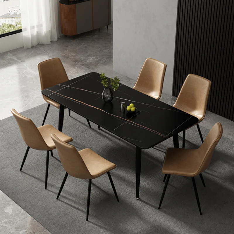 

Breakfast Black Dining Table Luxury Rectangle Design Modern Dining Table Japanese Kitchen Table Basse Living Room Furniture
