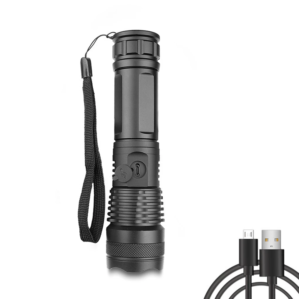 

XHP50 Flashlight Outdoor Portable Adjustable LED Torch Zoomable Rechargeable Aluminum Alloy Hunting Safety Lantern