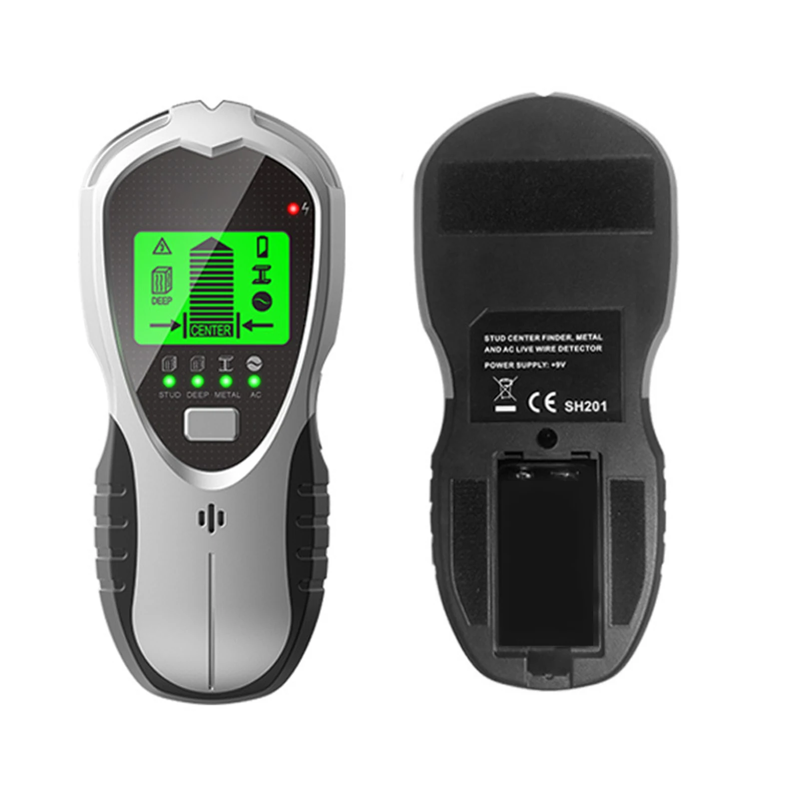 

Stud Finder Wall Scanner 4 In 1 LED Display Stud Detector With Beep Alarm Center Finding For Studs/Wood/Metal/Live AC Wires