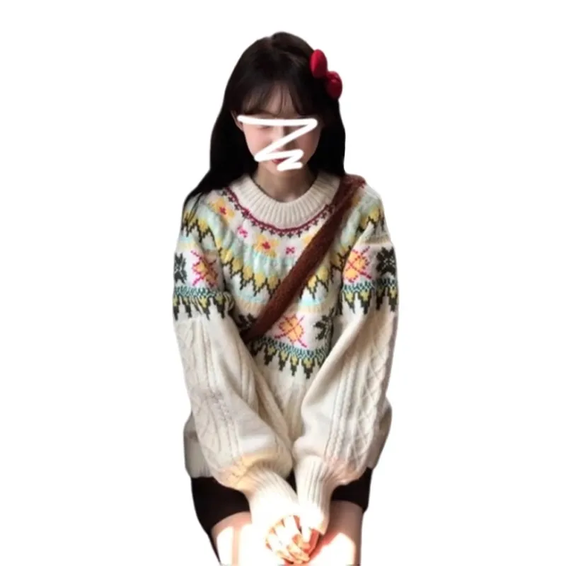 Пуловер Fairisland женская осенне-зимняя одежда новинка 2024 популярный вязаный топ High