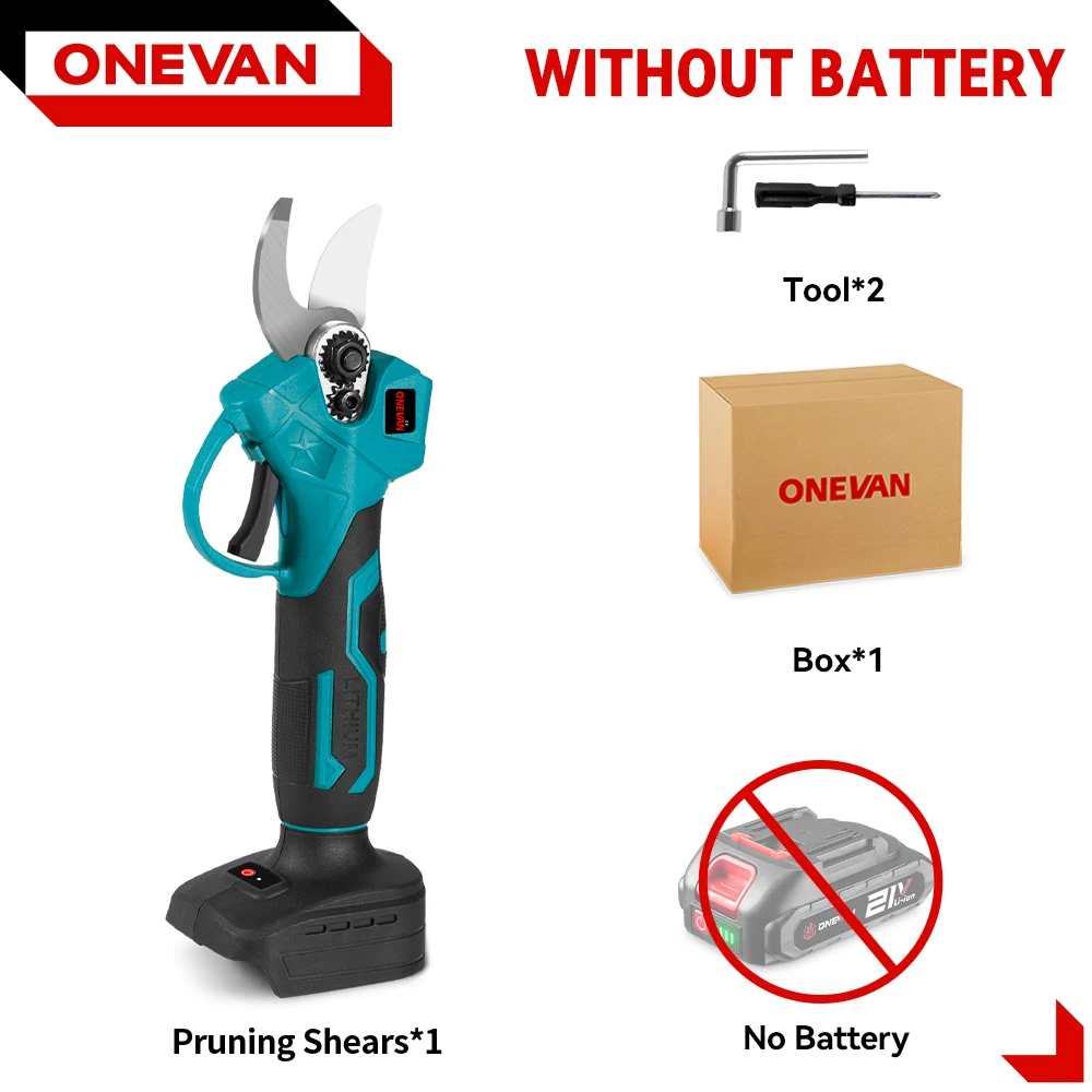 

Беспроводные электрические секаторы ONEVAN 30 мм