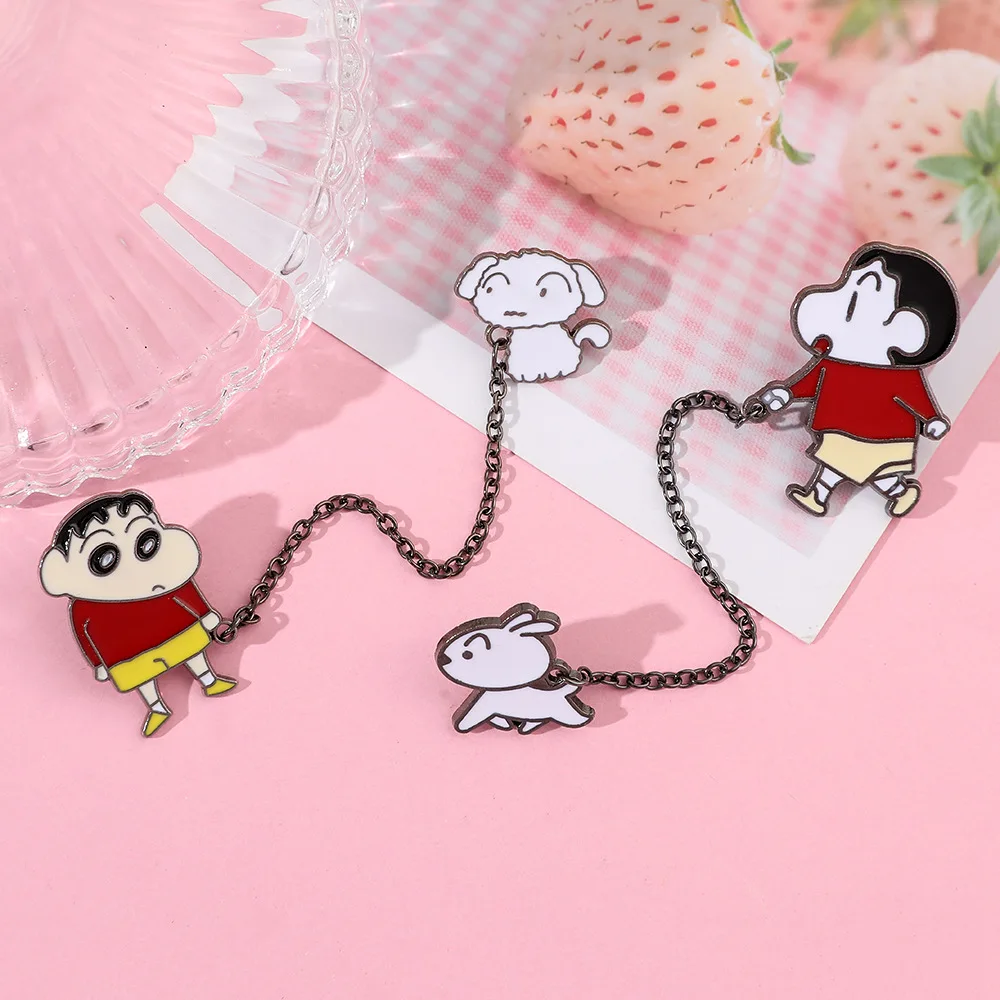 

Crayon Shin-chan Cartoon Badge Anime Figures Brooch Cute Brooches Accessories Fashion DIY Jewelry Accessories Birthday Gift