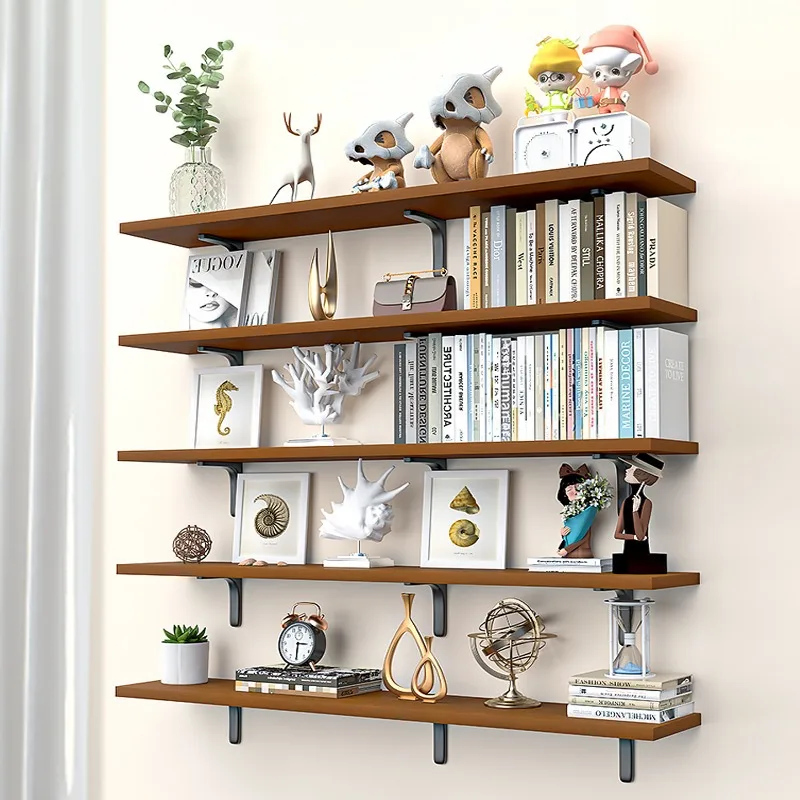 Настенная перфорированная деревянная полка высокой плотности органайзер для