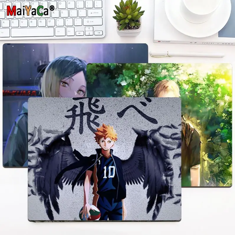 

MaiYaCa Haikyuu Lockedge Thickened Mouse Pad Gaming Keyboard Table Mat Office Supplies Room Decor Padmouse Desk Play Mats