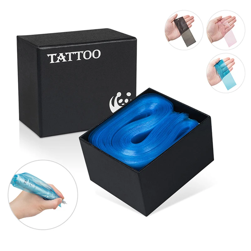 

Tattoo Machine Clip Cord Sleeve Bag Covers 100Pcs Plastic Disposable Hook Line Bag Hygiene Safe Tattoo Supply Accessories