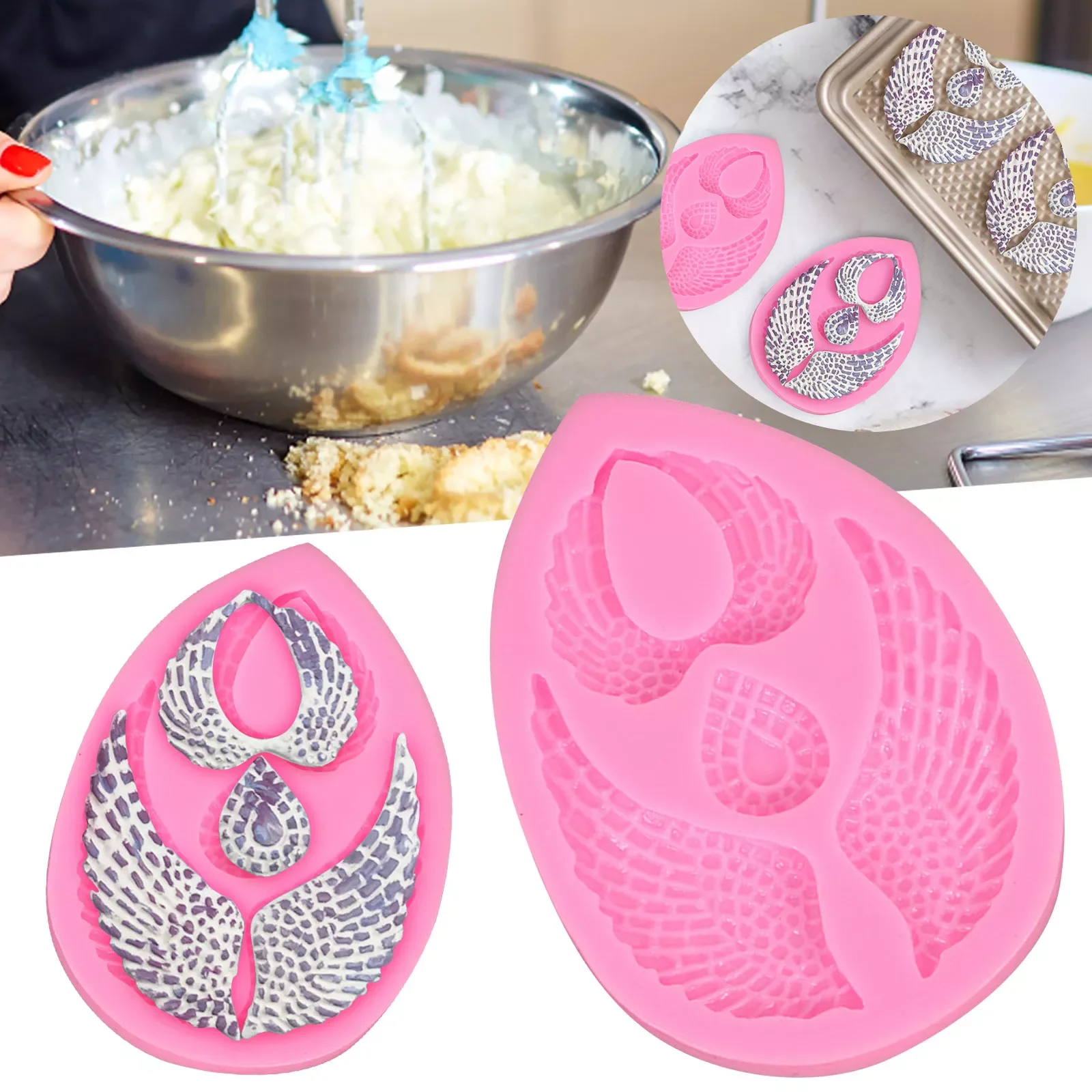 

Christmas Baking Tools Silicone Resin Large Stainless Steel Pan Rectangular Deep Pie Pans for Baking Layer Cake Pans Silicone