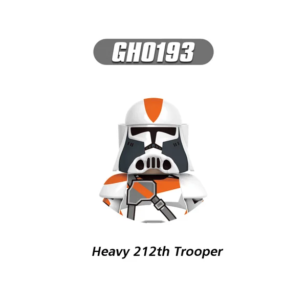 Строительные блоки Presell G0125 Heavy 212th Trooper Тяжелая штурмовая бритва солдаты командующая фигурка детская игрушка