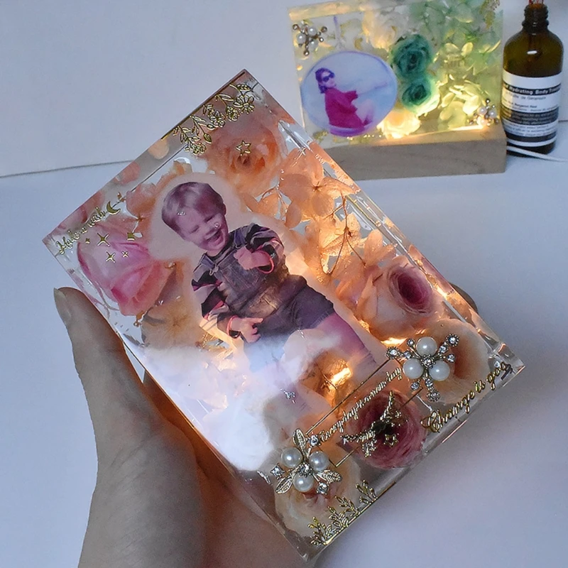

Rectangle Silicone Crystal Epoxy Resin Molds Flowers Preservation Molds Bookends Photo Frame Epoxy Casting Molds 124A