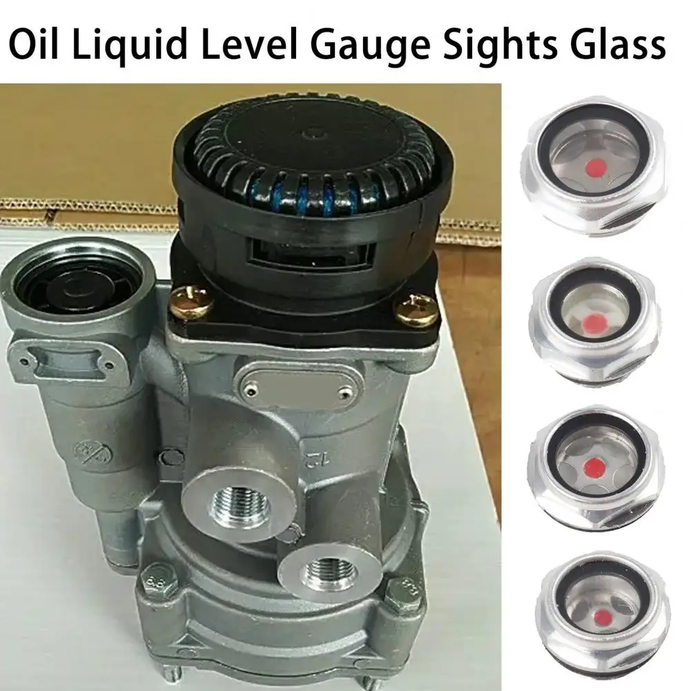 Sights Glass Heavy Duty Aluminum Threaded Oil Level Gauge Sights Glass Car Supplies