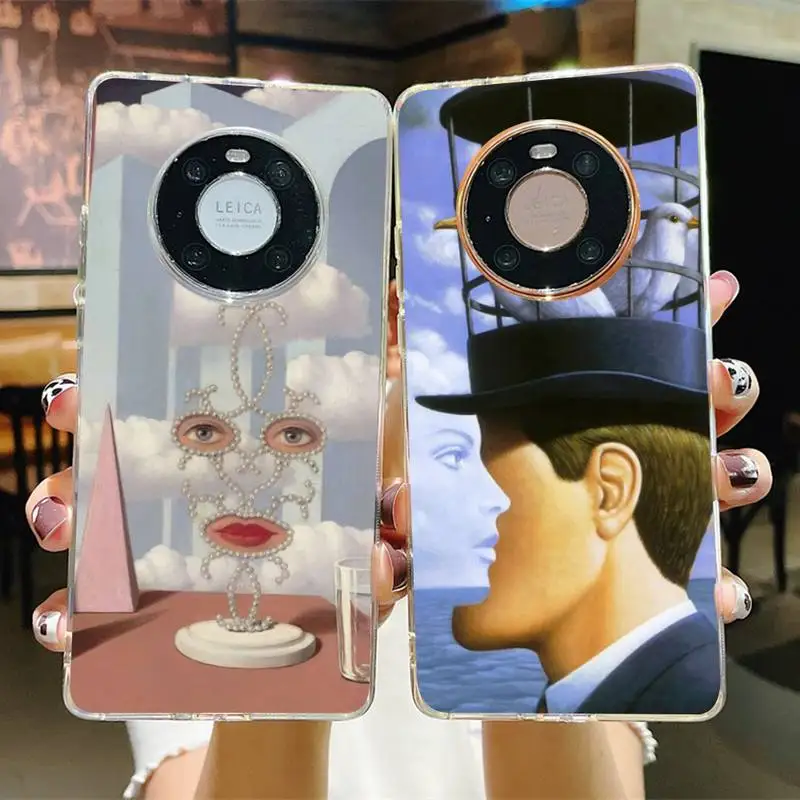 

Rene Magritte Phone Case for Samsung S21 A10 for Redmi Note 7 9 for Huawei P30Pro Honor 8X 10i cover