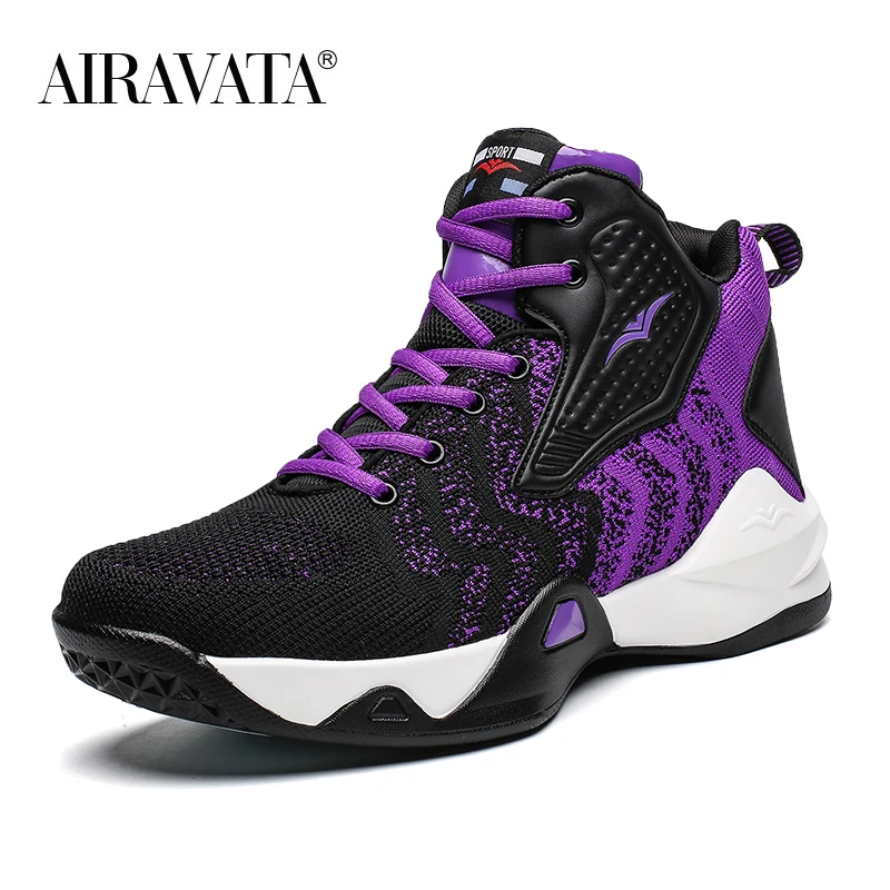 Mens Basketball Shoes Cushioning Wearable Gym Training Athletic Sneakers Couple Sports Shoes Plus Size 35-46