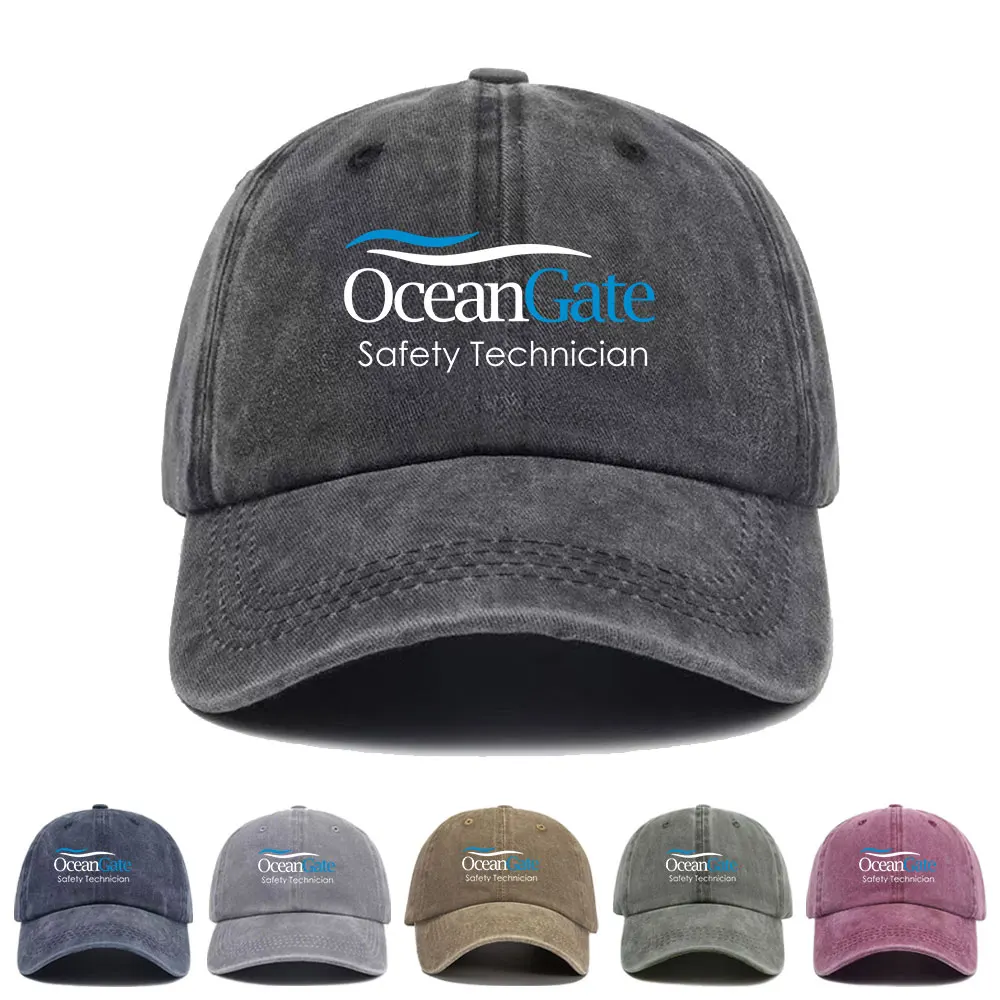 Фото Винтажная бейсболка Kpop OceanGate Safety Technician SHOTTIES, хлопковая, с эффектом потертости, в стиле тракер, для уличной моды, летняя, от солнца №1