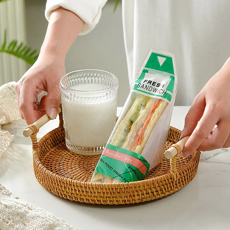 100 упаковок для сэндвичей специальный одноразовый легко рваемый прозрачный