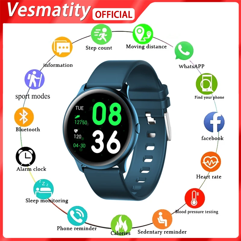 

For Apple Xiaomi Huawei KW19 Fitness Tracker Sports Smart Watch Men's Smart Watch Women's Heart Rate Monitoring Message Reminder